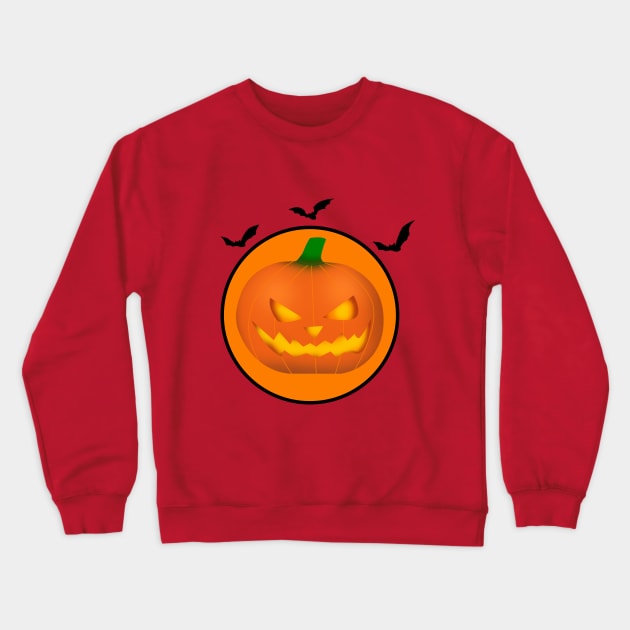 Halloween Pumpkin Crewneck Sweatshirt by peekxel